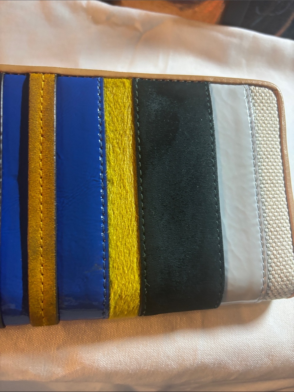 Tory Burch Multicolor Striped Leather Zip Wallet - Picture 10 of 17